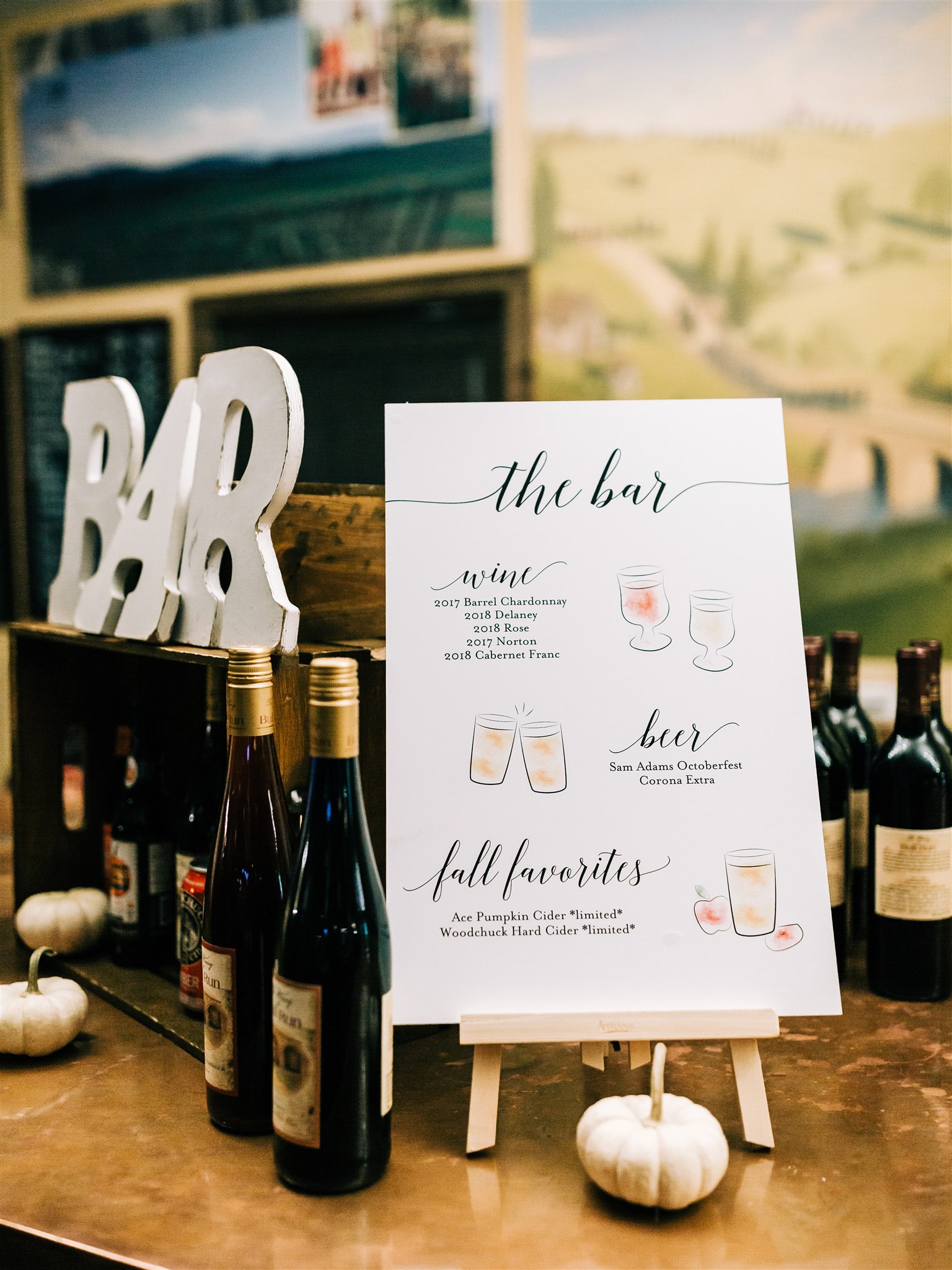 signature drinks for fall wedding