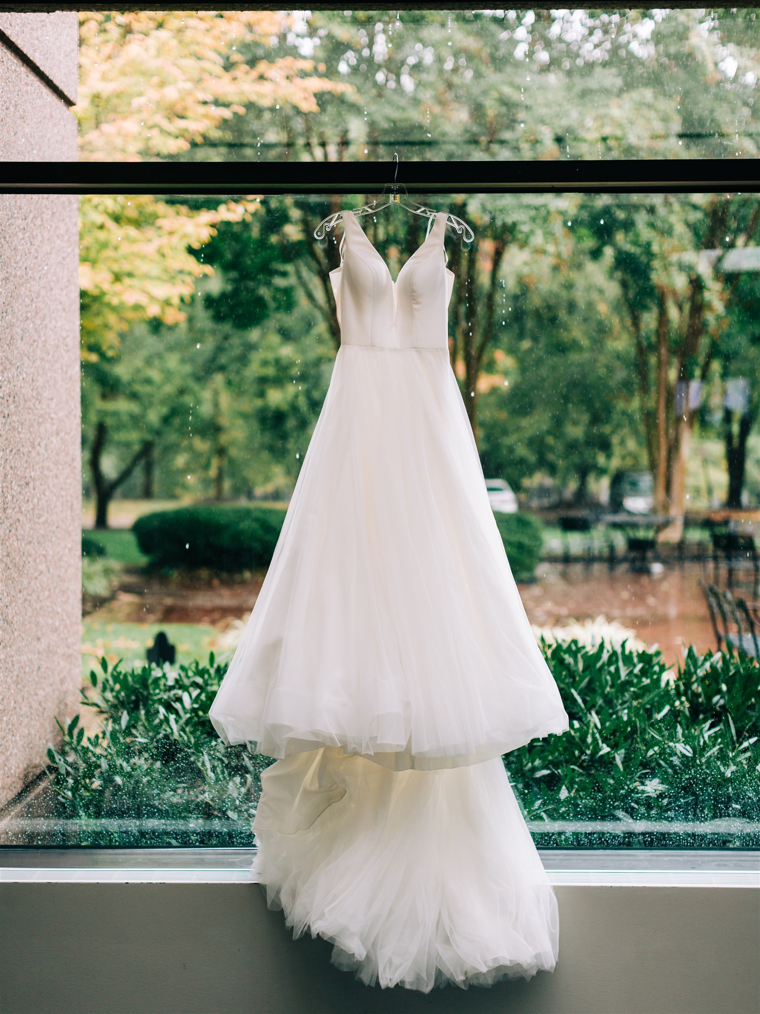 wedding dress hangs in Centreville VA