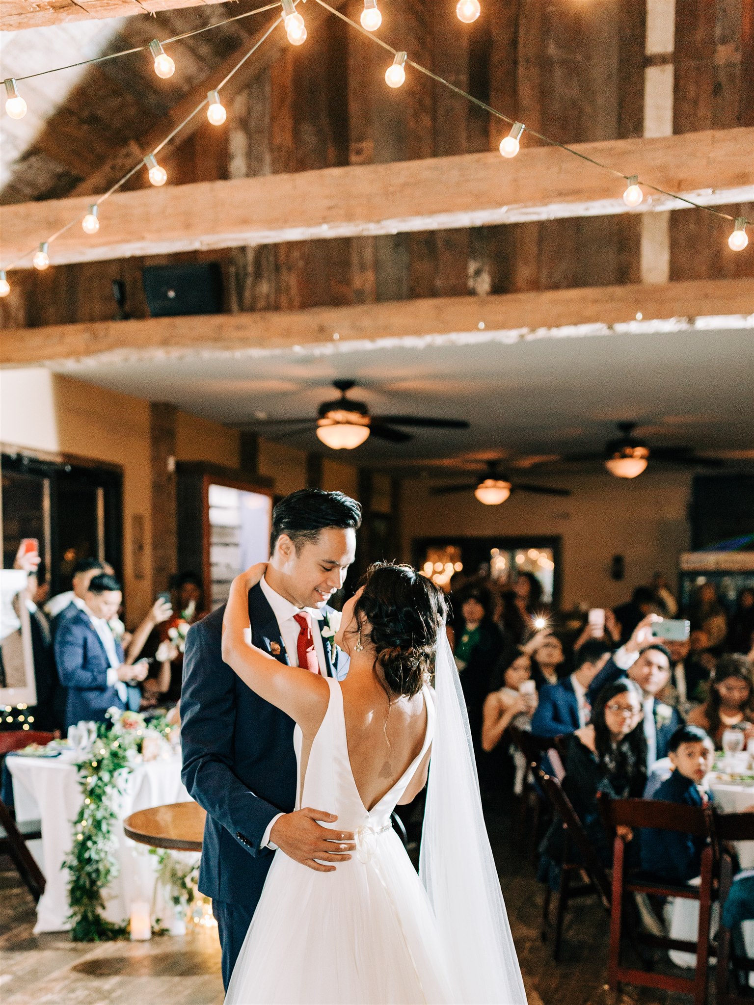 bride and groom dance during Winery at Bull Run reception