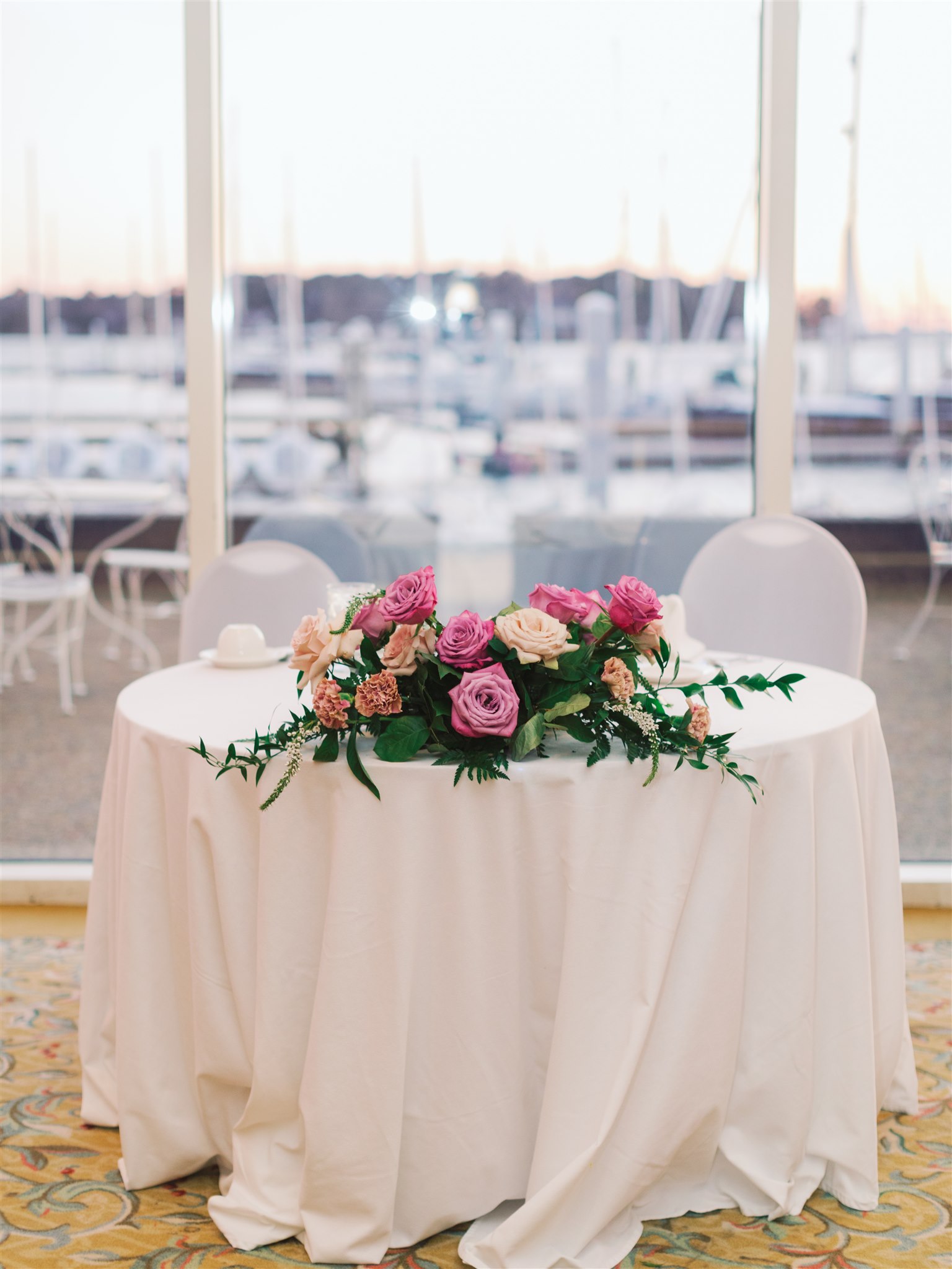 Norfolk VA wedding reception sweetheart table