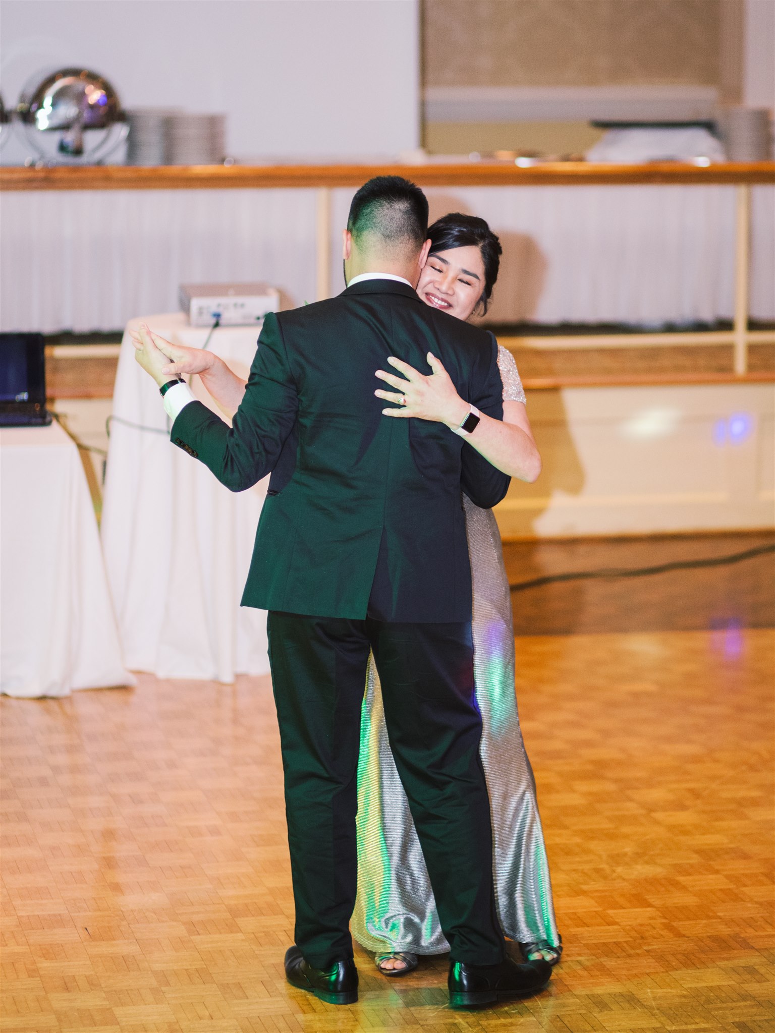 mother-son dance during Norfolk VA wedding reception