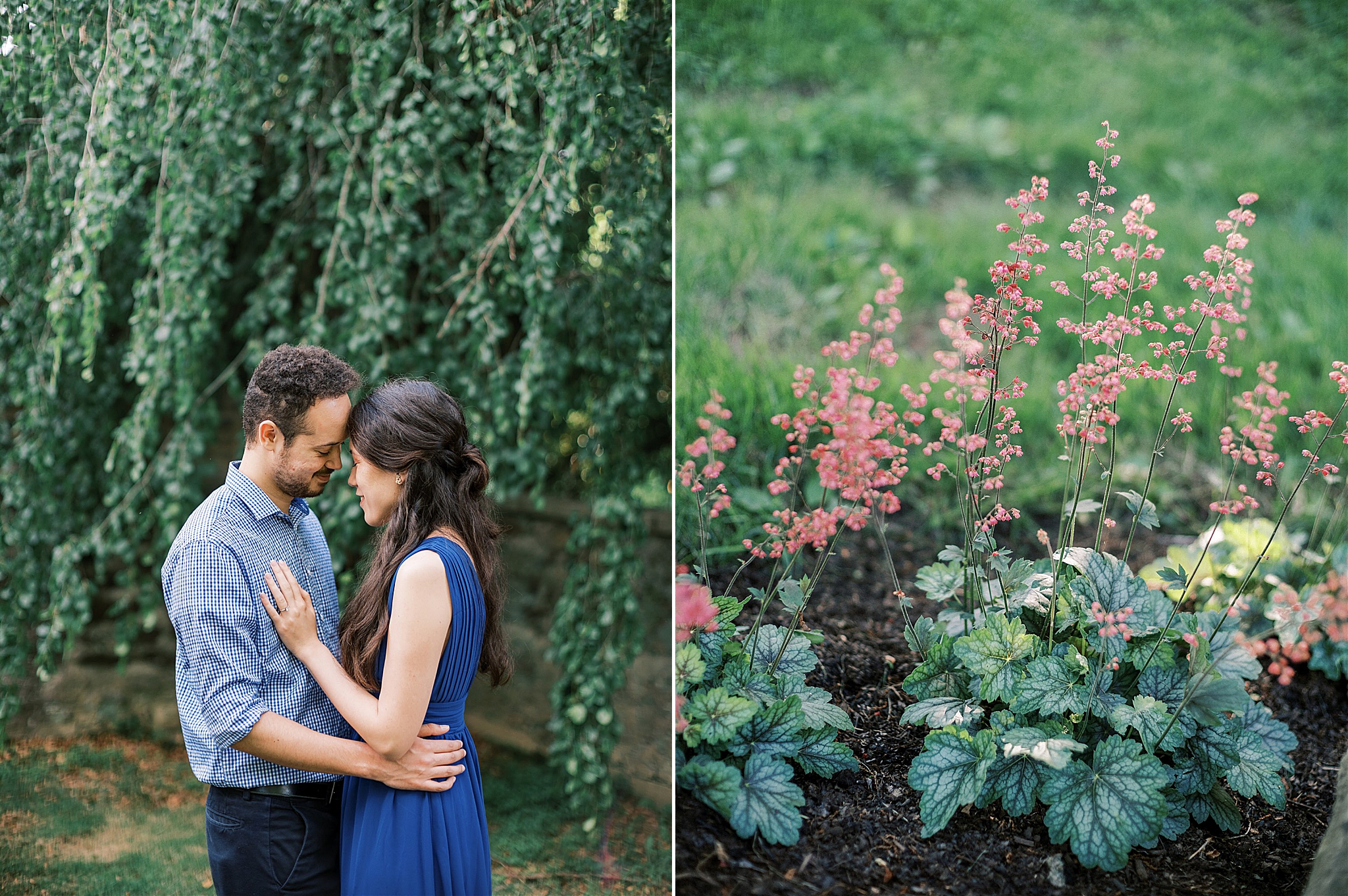 romantic summer engagement session in Middleburg
