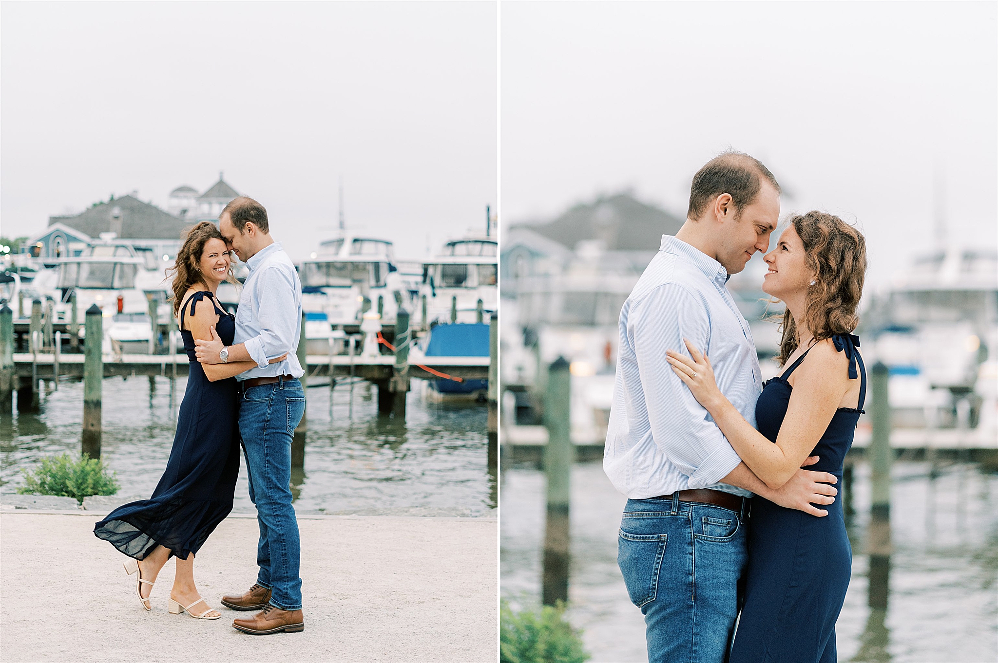 romantic waterfront engagement photos in Northern VA