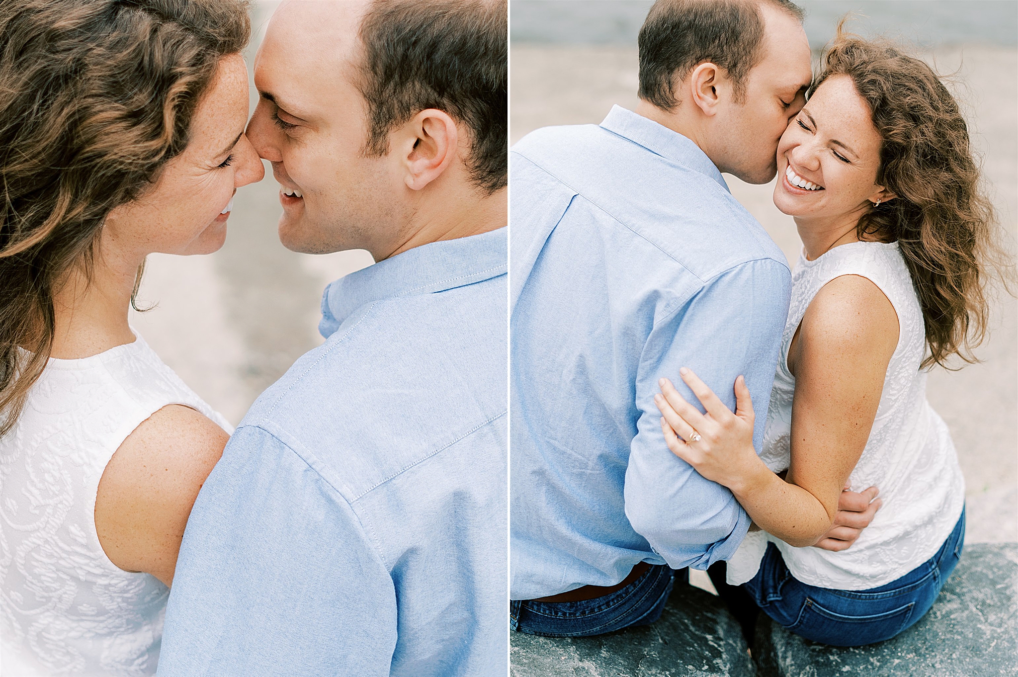 romantic engagement session in Old Town Alexandria