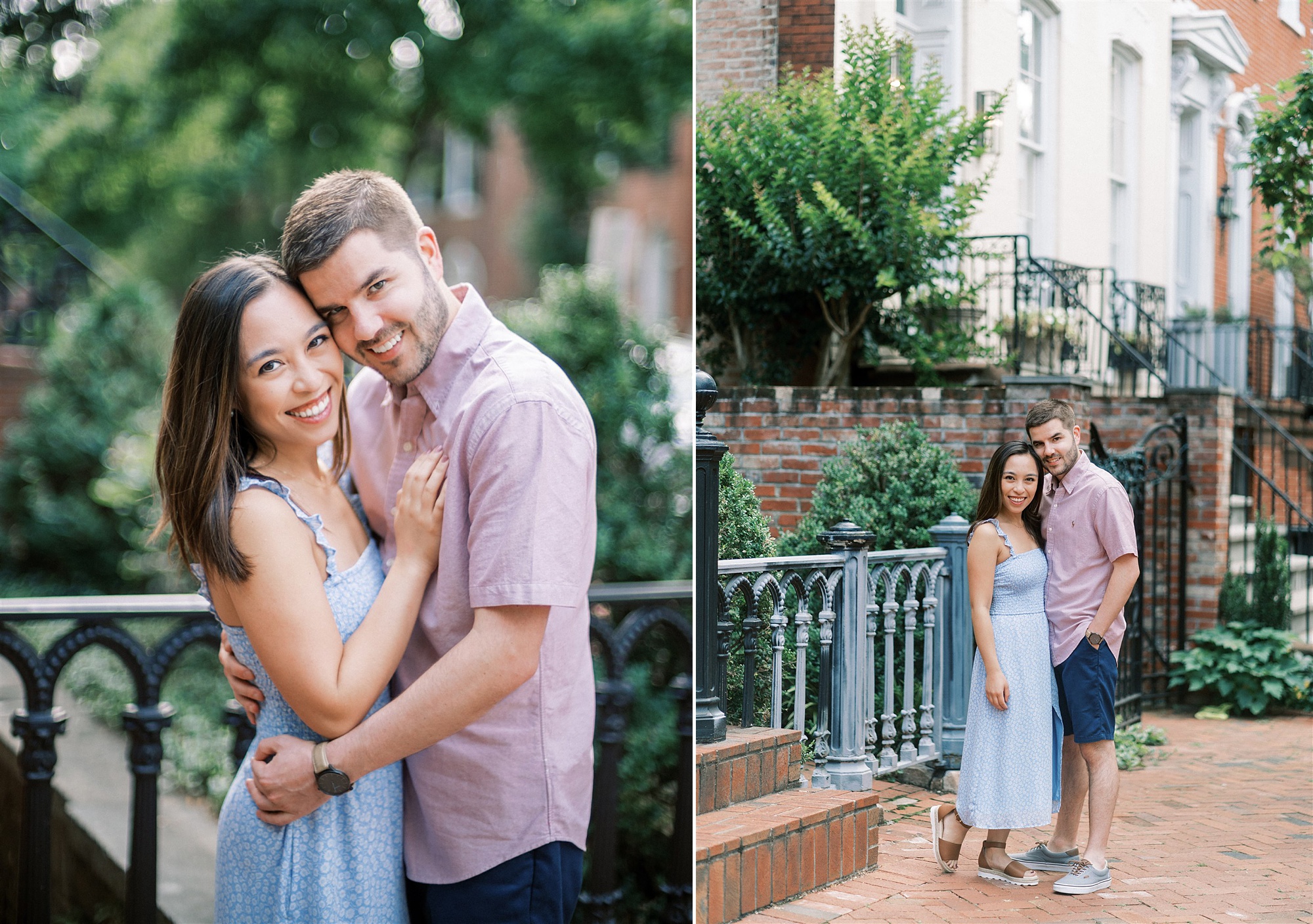 casual summer Georgetown DC Engagement Session